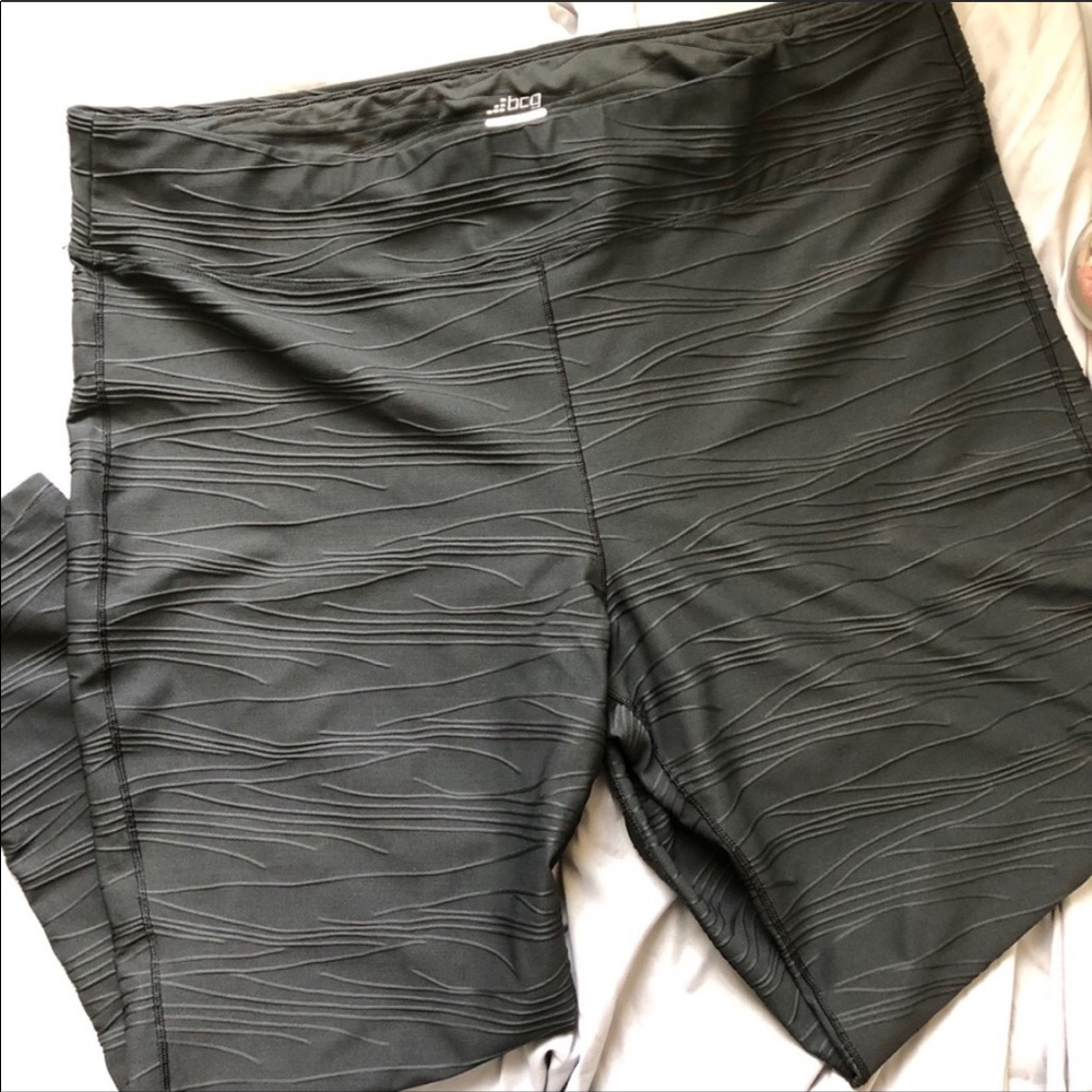 BCG Textured Workout Pants 3XL Black Poly/Spandex